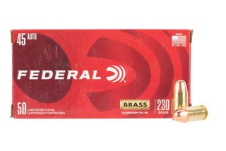 Federal Champion 45 ACP 230gr Full Metal Jacket Ammo - Brass Cased - Box of 50